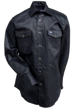 Wrangler Men's Western Dark greenCotton Long Sleeve Button-Up Shirt with Pockets